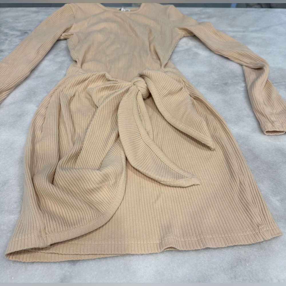 Superdown Beige Ribbed Midi Dress - Picture 3 of 3